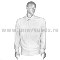 Рубашка белая длинный рукав