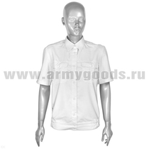 Рубашка женская белая короткий рукав